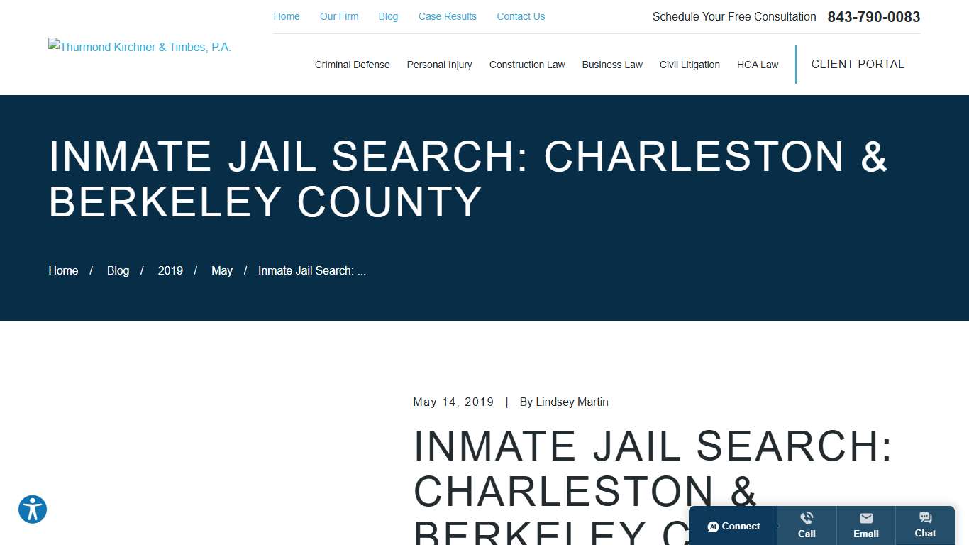 Charleston & Berkeley County Inmate Arrest Updates TKT Lawyers in SC