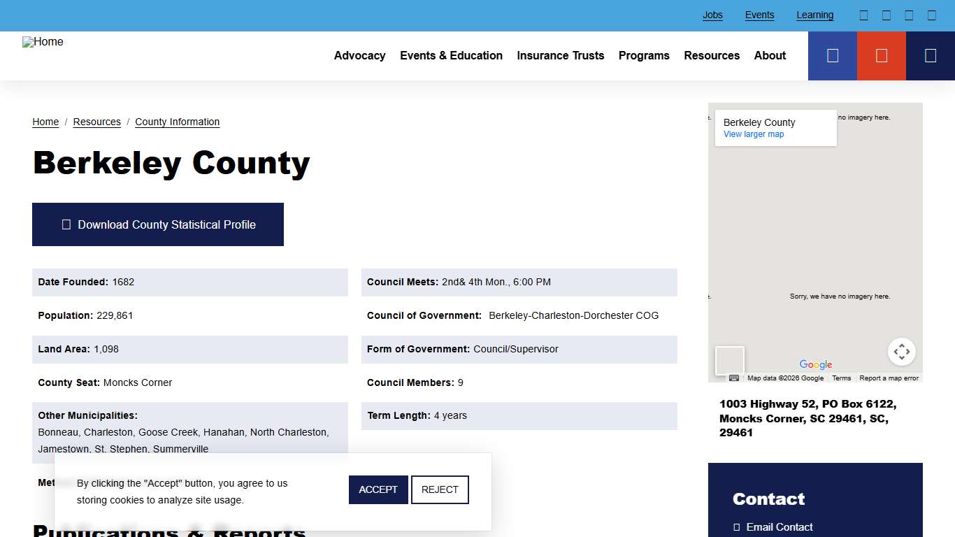 Berkeley County South Carolina Association of Counties